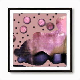 Pink And Purple Abstract Painting Art Print