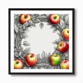 Apple Wreath Art Print