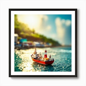 Boat In The Sea Art Print