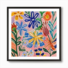 Spring Flowers Painting Matisse Style 1 Art Print