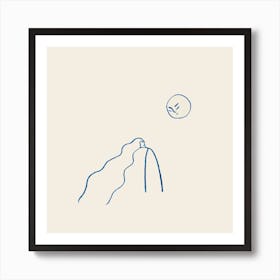 The Moon And Me Square Art Print