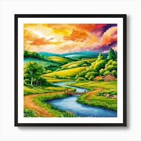 Landscape Painting Art Print