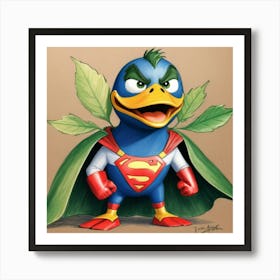 Superman Duck 2 Art Print