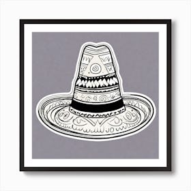 Mexico Hat Sticker 2d Cute Fantasy Dreamy Vector Illustration 2d Flat Centered By Tim Burton (32) Art Print