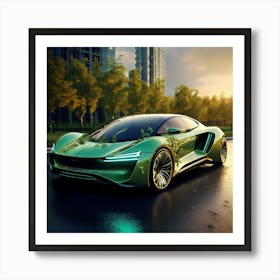 Firefly Futuristic Electric Car Design For Sustainable Mobility 34603 (2) Art Print