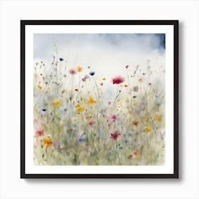 Abstract Wildflowers Art Print