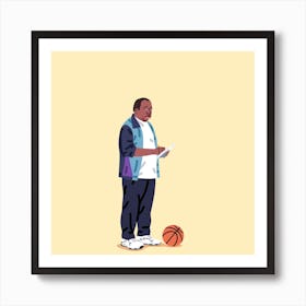 Basketball Stanley Square Art Print