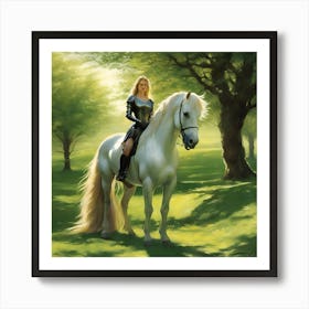 Princess On A Horse Art Print