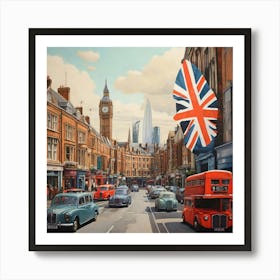 London Street Scene art print Art Print