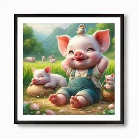 Baby Pigs Art Print