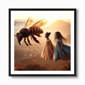 Queen Bee & Princess Art Print