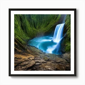 Waterfall In The Jungle Art Print