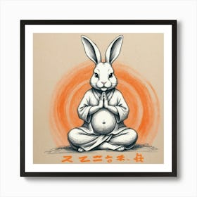 Buddha Rabbit 1 Art Print