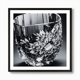 Black and White Crystal Vase Art Print