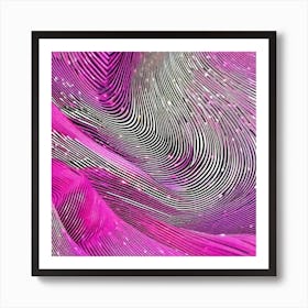 Abstract Painting pink and black Affiche