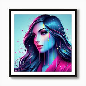 Lady's face 3 Art Print