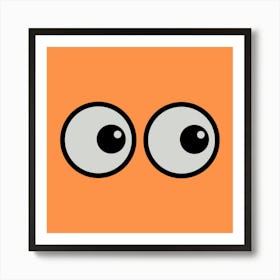 I See You Eyes Orange Art Print