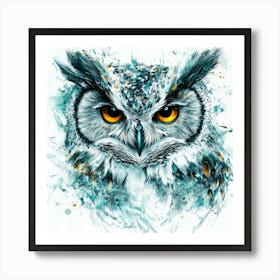 Owl.Generated AI. Wall Art Print Art Print