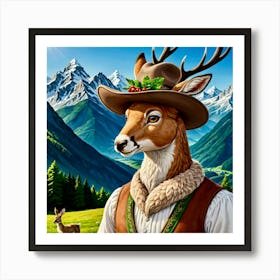 Two Bavarian Wolpertinger Art Print