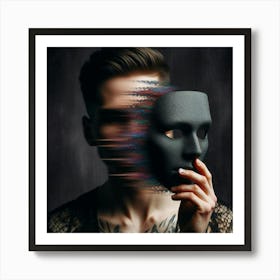 Mask Of A Man Art Print