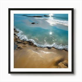 Incoming Tide, White Surf on a Calm Sea Art Print