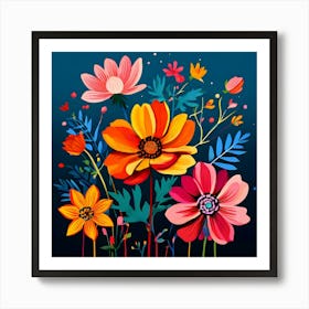 Colorful Flowers 13 Art Print