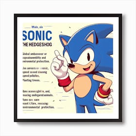 Sonic The Hedgehog 28 Art Print