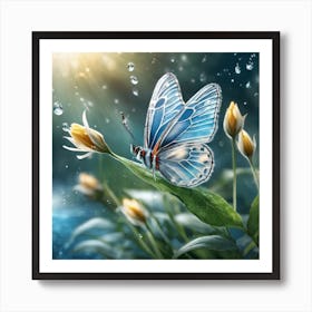 Butterfly In The Rain Art Print