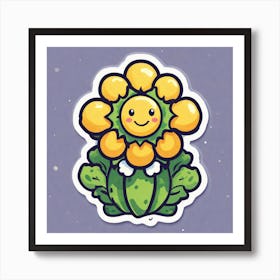 Flower Sticker 1 Art Print