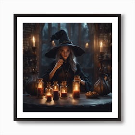 Witch In A Witch Hat 1 Art Print