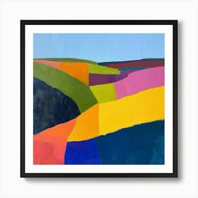 Colourful Abstract The North York Moors England 3 Art Print