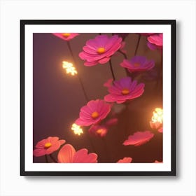 Pink Flowers Art Print