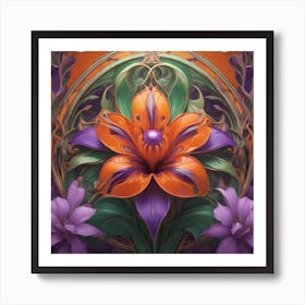 Tropical Abstract Flower Art Print