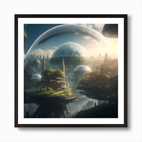 Futuristic City 1 Art Print