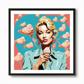 Ice Cream Girl 9 Art Print