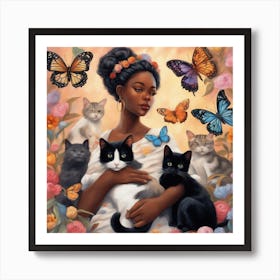 Cat Lovers Art Print