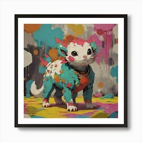 Splatter Cat Art Print