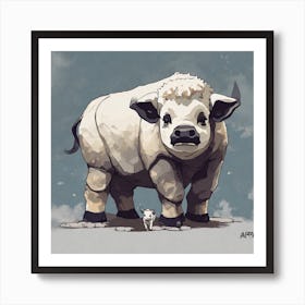 Lone Buffalo Art Print