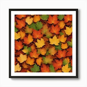 Autumn Fall Leaves  Art Print