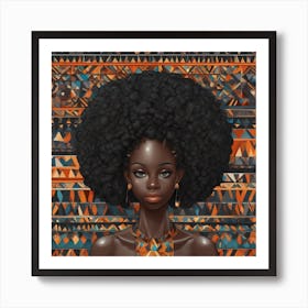 African Girl With Afro Art Print