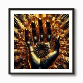 Golden Hand Art Print