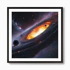 Black Hole In Space Art Print