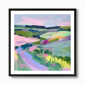 Landscape In Pink And Purple Art Print