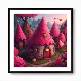 Fairy Village 1 Art Print