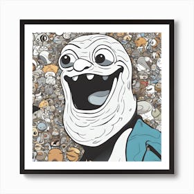 Poop Face Art Print