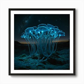 Fungus In The Night Sky Art Print