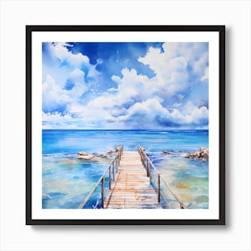 AI Seascape Sonata Art Print