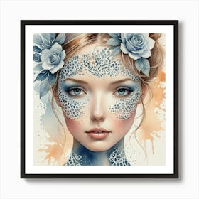 Blue Roses Art Print