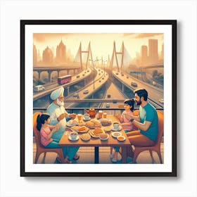 Breakfast In Mumbai Art Print