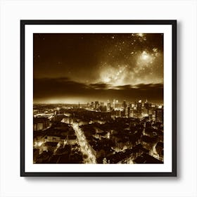 Night Sky Over Berlin 1 Art Print